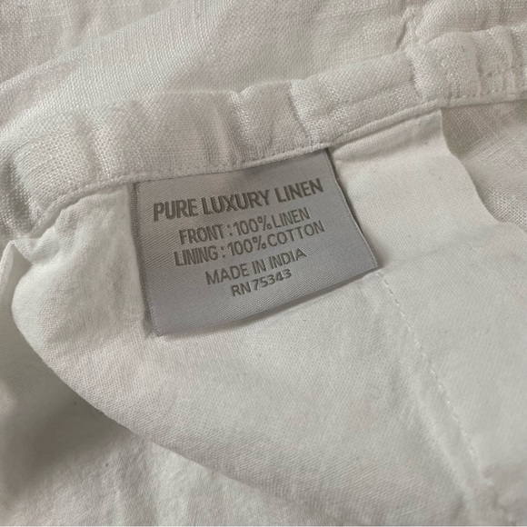 100% Linen Curtain Panels White - Picture 2 of 7